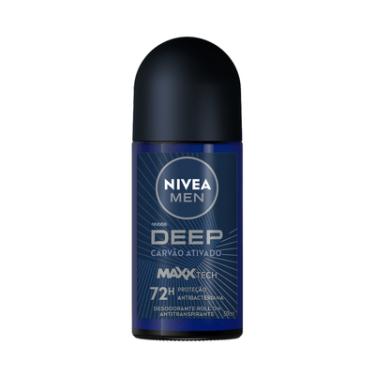 Imagem de Desodorante Antitranspirante Roll-on NIVEA MEN Deep MaxxTech Carvão Ativado 50ml