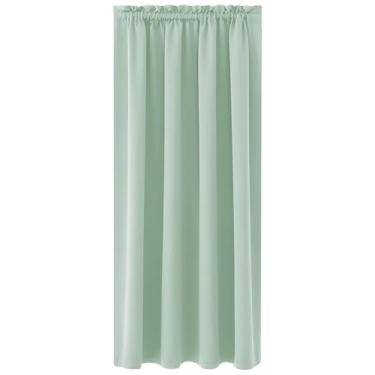 Imagem de Cortina de tecido de poliéster de 96 x 114 cm de espessura, cortina curta de privacidade blackout, cortina isolada com bloqueio de luz, cortina de janela curta, cortina blackout para banheiro, cozinha