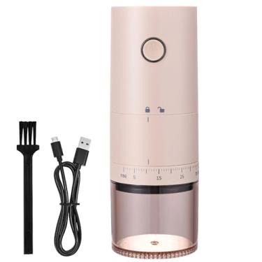 Imagem de LUMINFLY Moedor de café de cerâmica recarregável por USB, configurações de moagem ajustáveis, silencioso, portátil, moedor automático para grãos