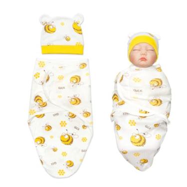 Imagem de Cobertor para bonecas Reborn Baby Doll para bebês renascidos de 43 a 56 cm, cobertor de algodão macio para carregar bebês recém-nascidos, bonecas abelhas, acessórios de roupas