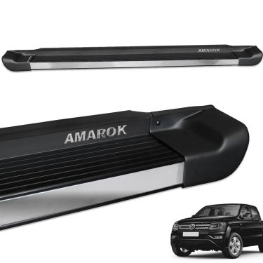 Imagem de Estribo Lateral Amarok 2010 a 2025 CD Preto Fosco Personalizado