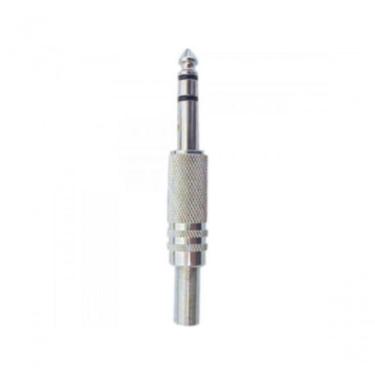 Imagem de Plug P10 Estéreo Metal Com Mola Niquelado Genérico Storm - Pct - 50