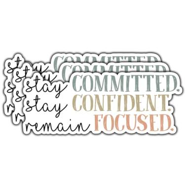 Imagem de (3 peças) Adesivo de vinil à prova d'água com frase motivacional positiva e motivacional para livros, laptops, celular, garrafas de água, copo Kindle de 7,5 cm