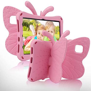 Imagem de Simicoo Capa infantil Tab A8 10,5 X200 Tab A8 10,5 linda capa borboleta com suporte para crianças meninas leves de EVA resistente à prova de choque resistente para crianças, capa completa para Tab A8 (rosa)