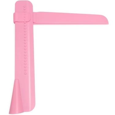 Imagem de Espátula Niveladora Bolo Ajustável Raspador Alisador Angular Confeitar Moldar Alisar NilosDecor (Rosa)