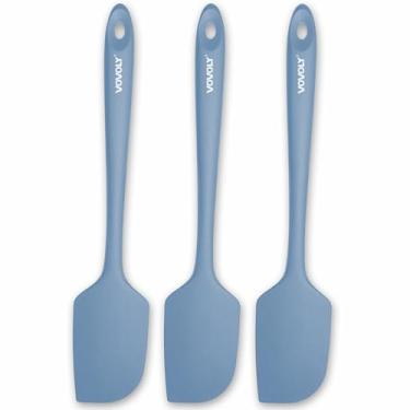 Imagem de Pacote com 3 espátulas grandes de silicone para cozinha, espátulas de borracha resistentes ao calor de 315 °C para assar, cozinhar, raspar e misturar, utensílios de cozinha antiaderentes, sem BPA, 29