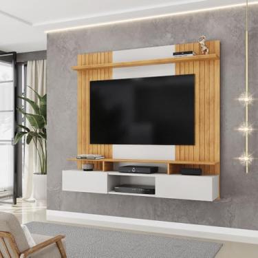 Imagem de Painel Suspenso Ripado Decorativo Vilgax TV 65' Portas Basculantes Bali/Cedro G18 - Gran Belo