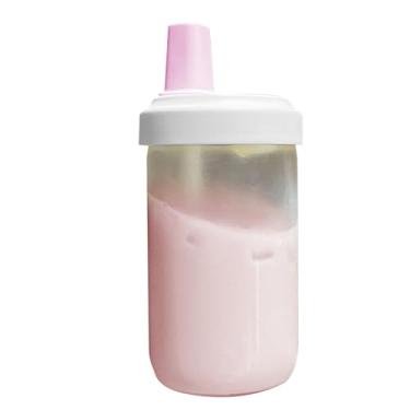 Imagem de Xícaras de café gelado com tampa reutilizáveis, xícara com tampa e canudo - Copo Leite Transparente com Tampa 500ml | Copo de chá portátil, caneca à prova de vazamentos para bebidas de água para viage
