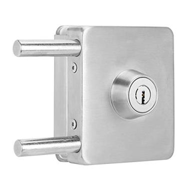 Imagem de Quadrado único porta de vidro bloqueio de trava sem moldura de ferro sem moldura sem perfuração YYDFPIIA