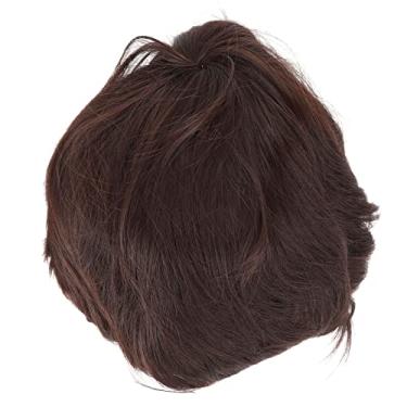 Imagem de Peruca curta masculina, peruca sintética requintada resistente ao calor flexível para a vida diária para festas temáticas