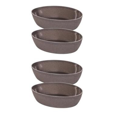 Imagem de Kit 2 Travessas Oval Premium 2 Litros Saladeira Para Servir A Mesa Buffet Porções (Cinza | Kit 4)