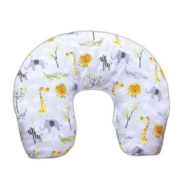 Imagem de Almofada De Amamentar Safari Cinza Menino Menina - L2m