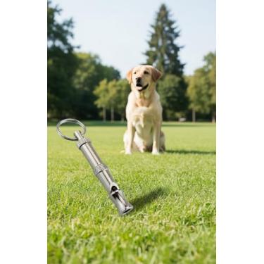 Imagem de Apito de cachorro para parar de latir, apito de som ajustável para cães com chaveiro, apito profissional para treinamento de cães e filhotes de animais de estimação para mau comportamento