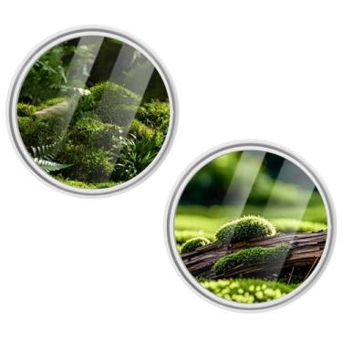 Imagem de Pacote com 2 mini espelhos de mesa, espelho de cubo redondo ajustável de 5,8 cm para ver atrás de você, serve para monitores de PC e compartimentos de escritório, maior conscientização da visão