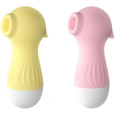 Imagem de Vibrador de Pulsação 10 Modos – Silicone Macio, Recarregável USB/Tomada, Toque Aveludado, Compacto, Ergonômico e Perfeito para Novas Sensações| Amarelo