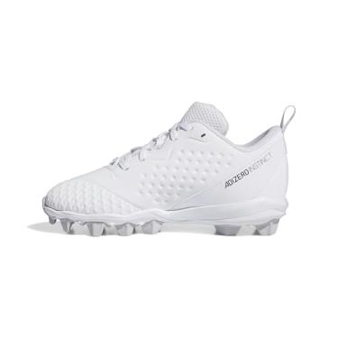 Imagem de adidas Tênis infantil unissex Adizero Instinct cano médio, Branco/preto/cinza claro, 3 Little Kid