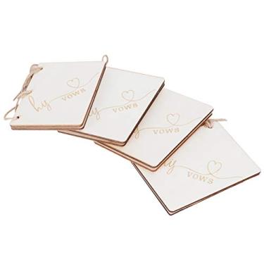 Imagem de Generic Conjunto de Livros de Votos de Casamento Com 4 Livretos Lindamente Elaborados para Jurar Promessas de Amor, Acessório de Casamento Ideal (#12)