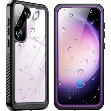 Imagem de SPIDERCASE Capa à prova d'água para Samsung Galaxy S23, protetor de tela integrado [IP68 subaquático] [3,5 m grau militar à prova de choque] Capa de celular com proteção total de 15,5 cm, roxa