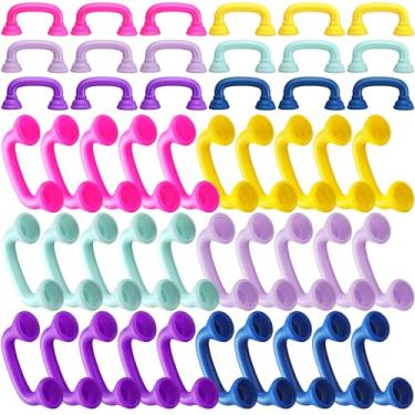 Imagem de Shappy 48 peças de telefones de leitura coloridos feedback auditivo ouça-me som telefone terapia terapia brinquedo ferramenta para sala de aula acelerar a leitura fluência compreensão e pronúncia (cor