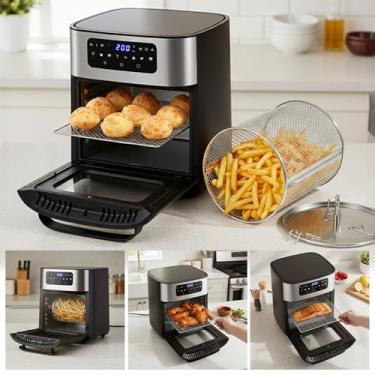 Imagem de Fritadeira Eletrica Airfryer Forno Sem Óleo 12L Antiaderente Preto