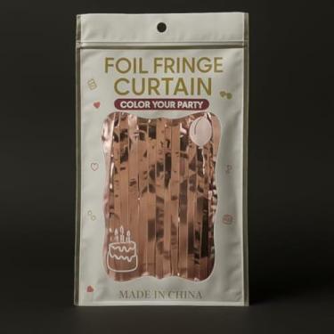 Imagem de Cortina Metalizada Fitas Para Decoracao Rose Gold