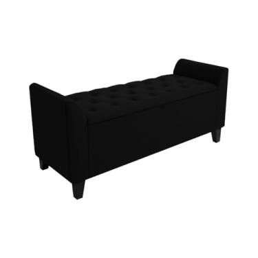 Imagem de Banco Baú Calçadeira organizador 120cm puff bau para quarto(preto)