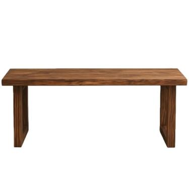 Imagem de Banco Industrial Rústica 100 Cm Madeira Pinus Pés Aço ou Madeira banco para área externa para Bar, Cafeteria e Decoração de Ambientes(IMBUIA,PINUS)