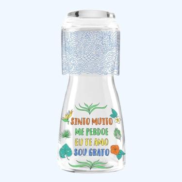 Imagem de Moringa de Vidro com Copo 500ml Ho'oponopono – Design Elegante com Olho Grego, Ideal para Casa e Escritório