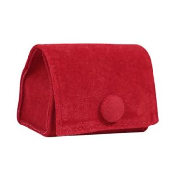 Imagem de Colaxi Mini caixa organizadora de joias, ideal para brincos, colares, pulseiras e anéis. Perfeita para presentear, mulheres, ir à academia ou ao, Vermelho