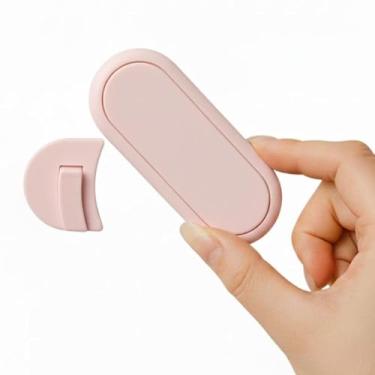 Imagem de Trava de Segurança para Portas e Gavetas, Kit com 2 Peças, (Rosa)