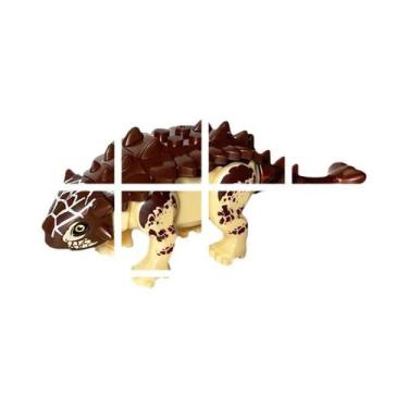 Imagem de Blocos De Montar De Dinossauros Jurássicos Velociraptor Triceratops T-