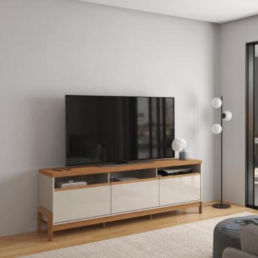 Imagem de Rack para sala Roma off white new/jequitiba
