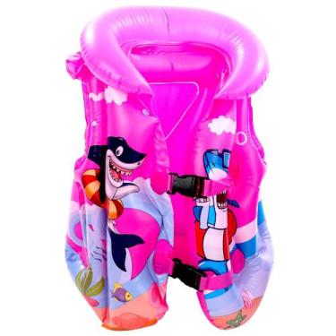 Imagem de Colete Inflável para Crianças de 3 a 6 anos 15 a 40Kg Rosa - Goal Kids