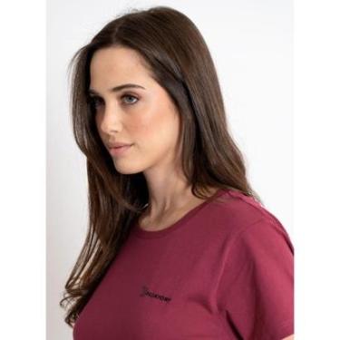 Imagem de Camiseta Feminina Aleatory Fine Bordô-Feminino