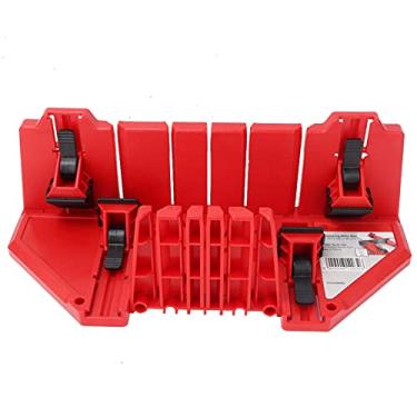 Imagem de Caixa de serra de esquadria Caixa de gabinete Profissional resistente Plástico ABS 22,5 45 Ferramenta de corte em ângulo de 90 graus para projetos de corte de telha de gesso de