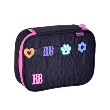 Imagem de Estojo Box Rebecca Bonbon Flower Power Feminino Escolar Grande (Preto)