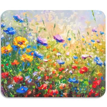 Imagem de Tapete de secagem de pratos de primavera de flores silvestres para pintura de flores silvestres tapete de escorredor de pratos fofo de secagem rápida para bancada de cozinha 39,9 cm x 30 cm