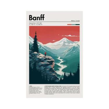 Imagem de Impressão Em Tela Vintage Retro De Aventura Na Montanha, Decoração Art