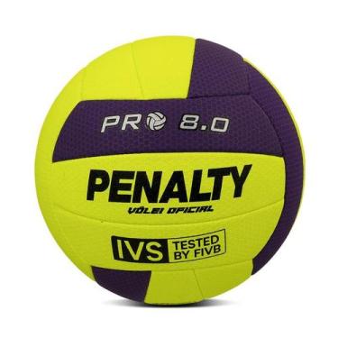 Imagem de Bola de Vôlei Penalty 8.0 Pro IX, Verde limão e Azul