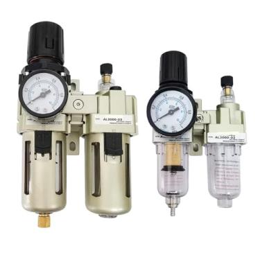 Imagem de Filtro de ar metálico AC2010-02 AC3010-03 AC4010-04 regulador de pressão pneumático separador de água e compressor de drenagem manual. 1 peça (AC2010-02 PC12-02, filtro de fibra)