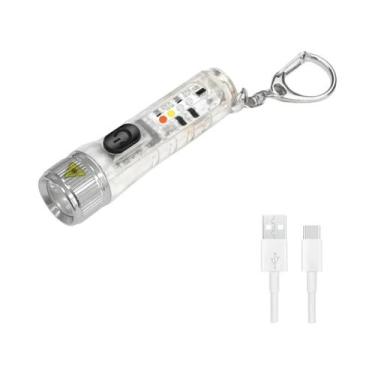 Imagem de Lanterna Mini LED Recarregável Com Chaveiro Magnético Para Emergências