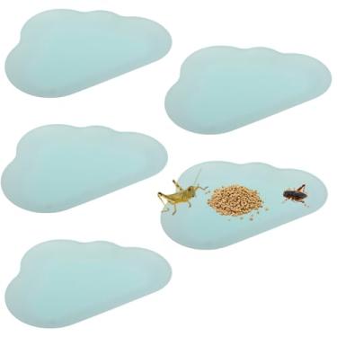 Imagem de 5 peças de prato de alimentação de invertebrados, bacia de comer críquete para pequenos insetos, baratas, isópodes e supervermes (verde)