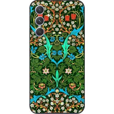 Imagem de Berkin Arts Compatível com Samsung Galaxy A55 5G Capa artística de silicone padrão Art Nouveau decorativo (Blackthorn por William Morris)