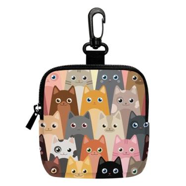 Imagem de Porta-chaves mini porta-moedas, bolsa multifuncional para chaves, moedas, fone de ouvido, batom, 4, LCS multicolorido 28847, Tendência