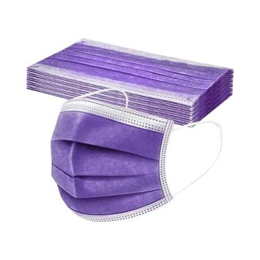 Imagem de 50 PCS Mulheres Homem Máscara Sólida Máscara Facial Descartável 3Ply E