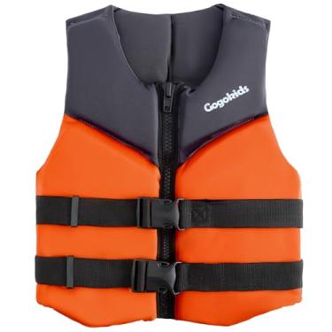Imagem de Gogokids Colete de natação juvenil jaqueta de piscina para crianças de 22,7 a 40,8 kg, 34 a 56,7 kg, natação, caiaque, passeios de barco