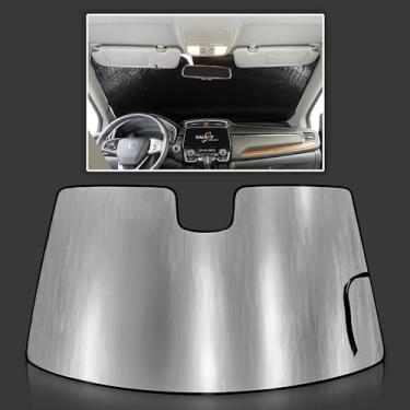 Imagem de GalaxyAutoShield Protetor solar para para-brisa com ajuste personalizado para Honda CR-V CRV, LX, EX, EX-L, EX-L Navi, Touring SUV, protetor solar de janela, proteção de privacidade (feito nos EUA)