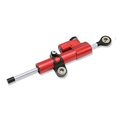 Imagem de IENYU Estabilizador de amortecedor de direção ajustável de motocicleta para MT-10 MT10 MT07 MT-07 MT09 MT-03 Kit de montagem (vermelho)