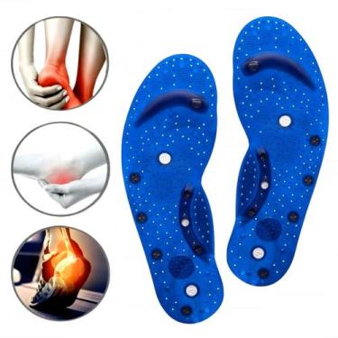 Imagem de Kit 2 Pares Palmilha Magnética Esporão Fascite Alívio dor no Calcanhar