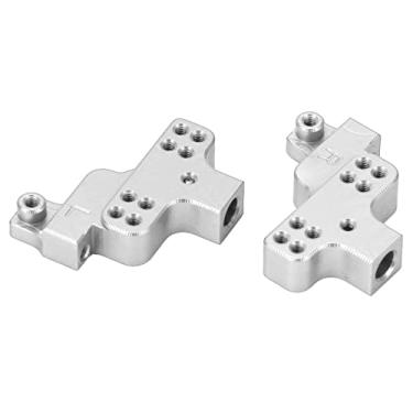 Imagem de KIMISS 2 PCS Metal Liga de Alumínio Suporte de Suspensão Dianteira Montagem de Choque para Ajuste para Carro Axial SCX24 1/24 RC - Design de Posição Ajustável para Desempenho Aprimorado (Prata)